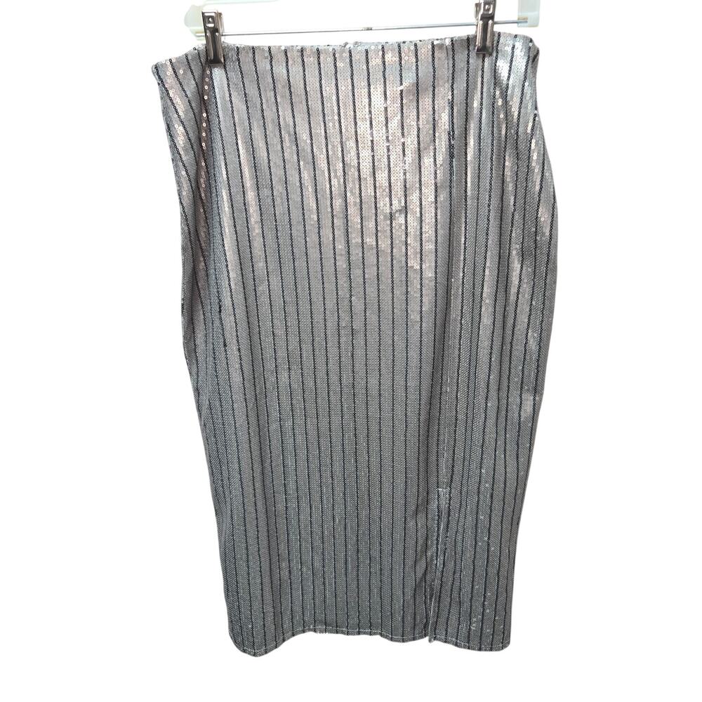 Lucky & Blessed NWT L&B New Sequin Striped Long Skirt Large